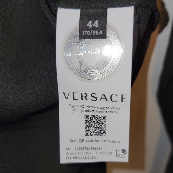 Versace Black Safety Pin Bodysuit, Size 44 - Picture 6 of 7